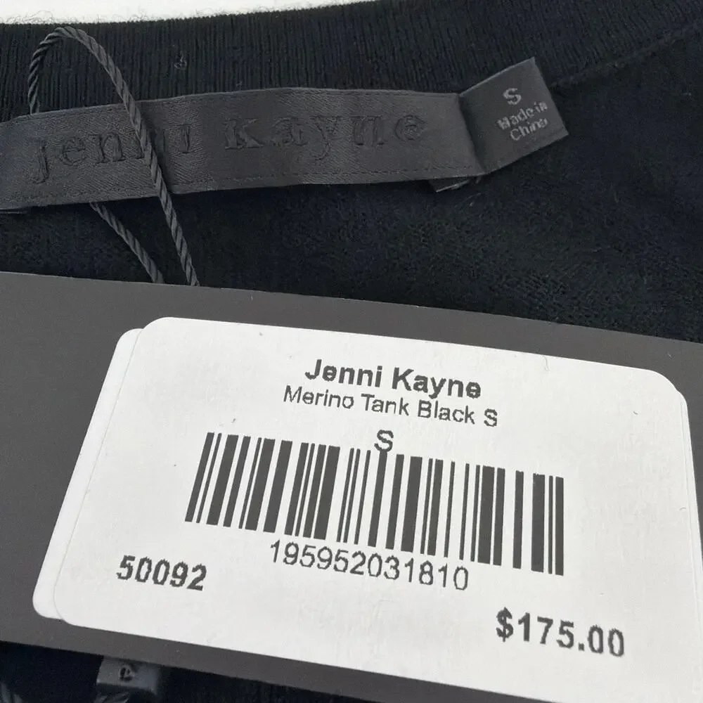 Jenni Kayne Women's Black Merino Tank Top Size S